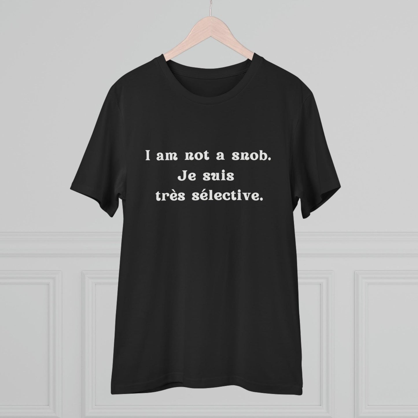 Eco-Friendly Wit: Organic Women's Tee for French Language & Culture Enthusiasts - Print Me Happiness