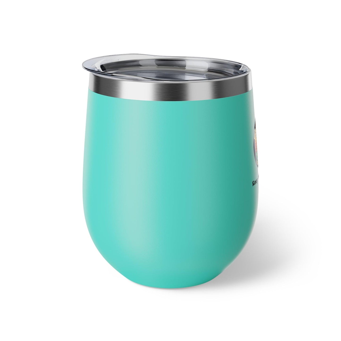 Eco-Warrior Pup: Clean Earth Advocate Copper Vacuum Insulated Wine Tumbler, 12oz- Cold/hot drinks - Print Me Happiness