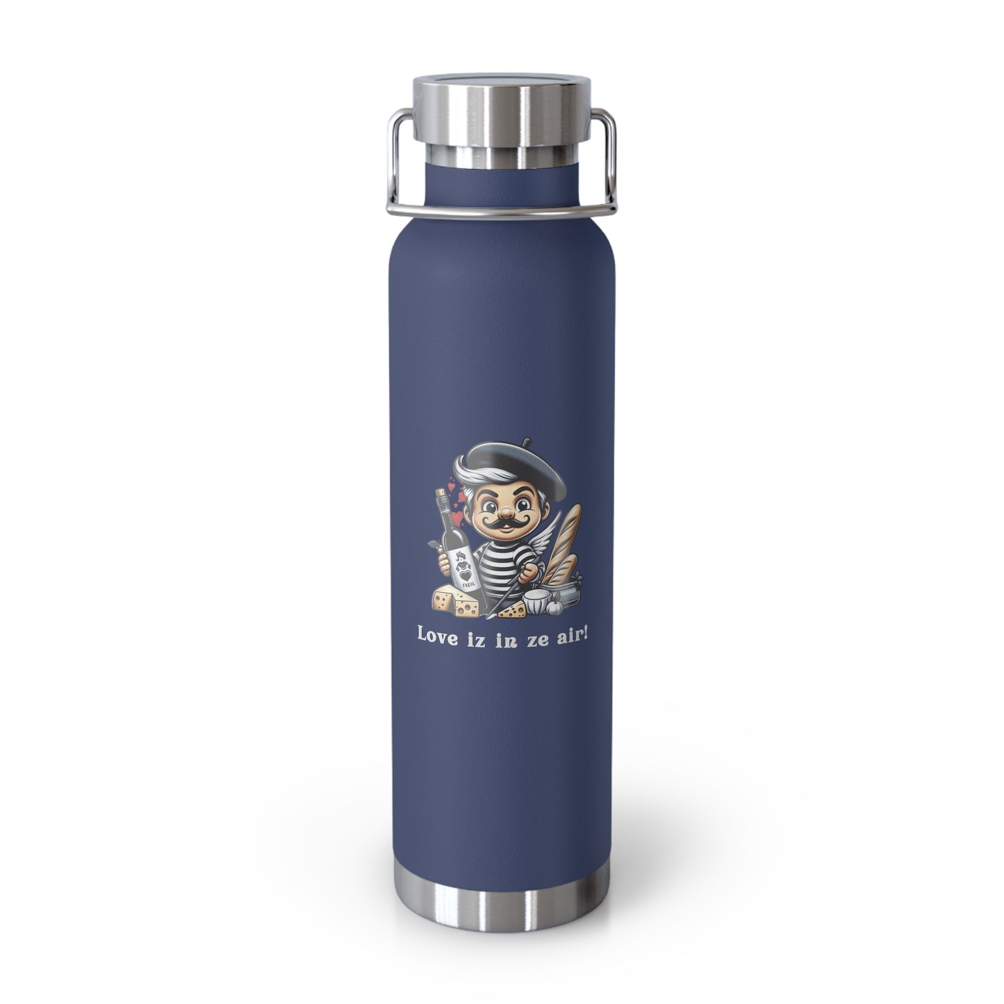 French Cupid's copper insulated bottle