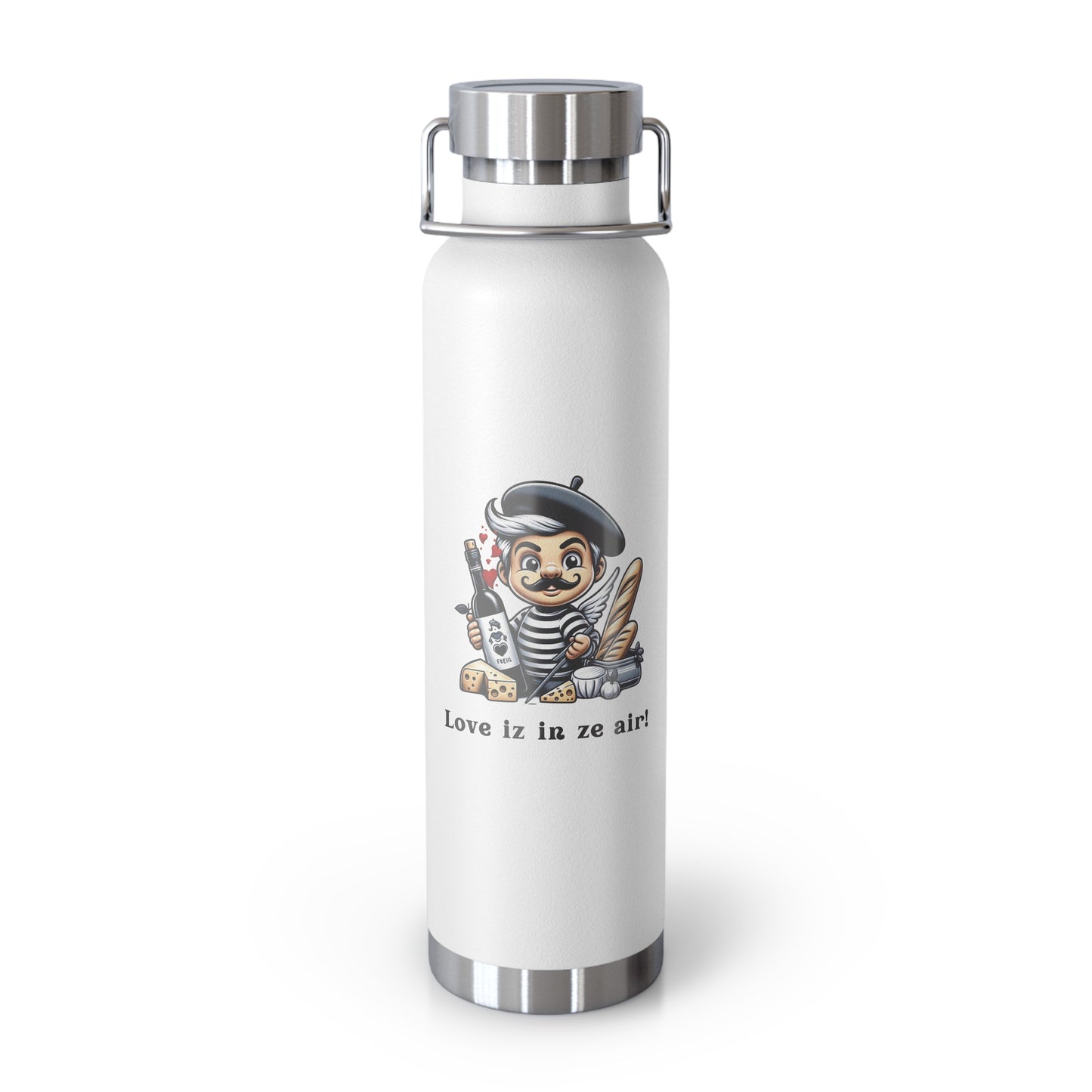 French Cupid's copper insulated bottle