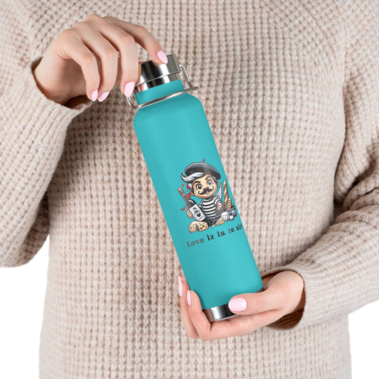 French Cupid's copper insulated bottle