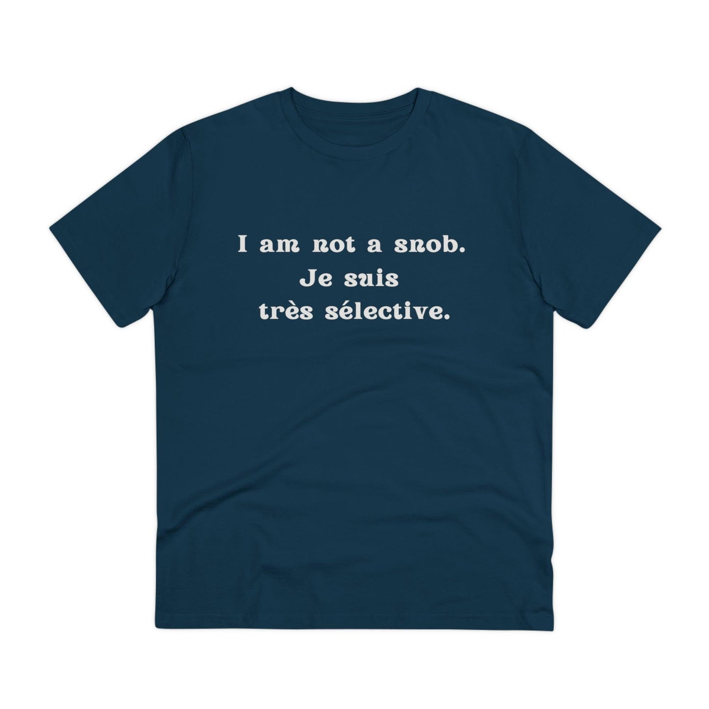 Eco-Friendly Wit: Organic Women's Tee for French Language & Culture Enthusiasts - Print Me Happiness