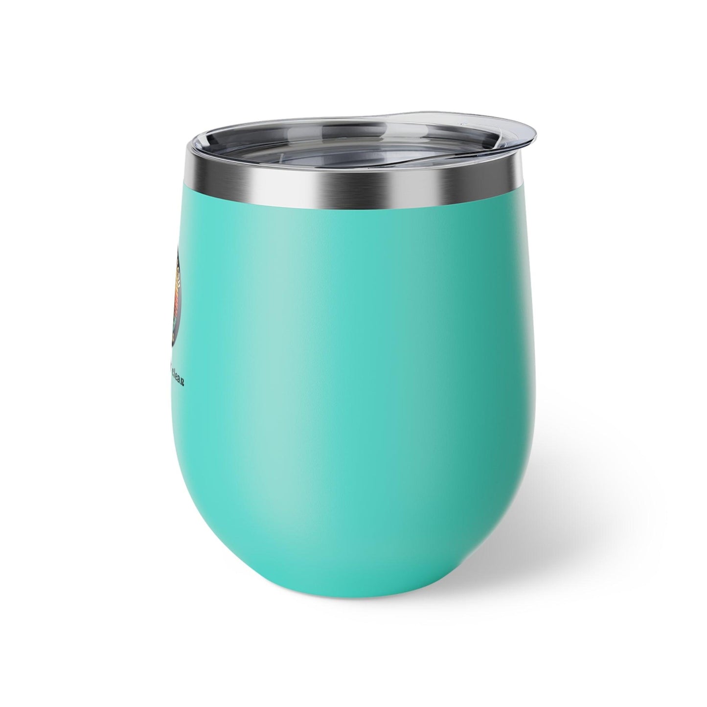 Eco-Warrior Pup: Clean Earth Advocate Copper Vacuum Insulated Wine Tumbler, 12oz- Cold/hot drinks - Print Me Happiness