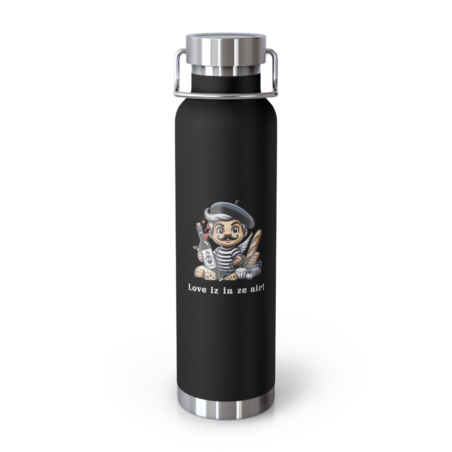 French Cupid's copper insulated bottle