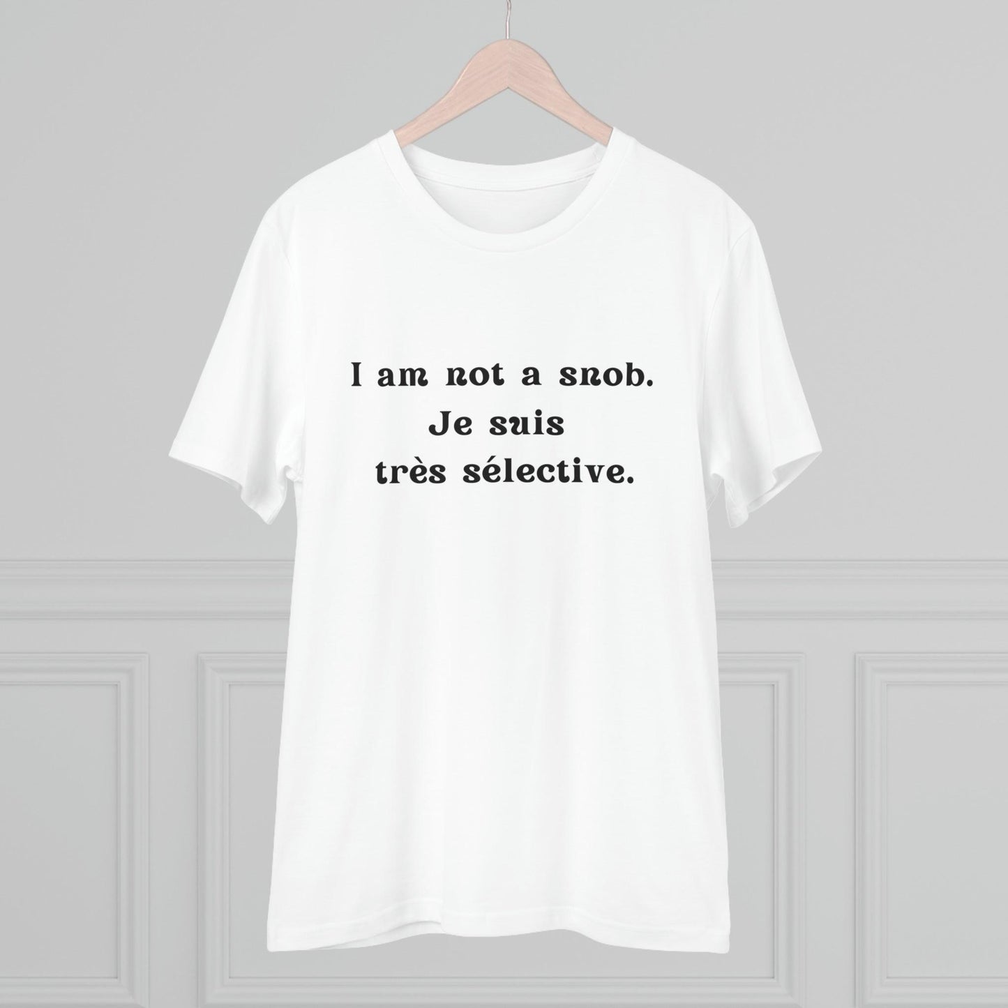 Eco-Friendly Wit: Organic Women's Tee for French Language & Culture Enthusiasts - Print Me Happiness