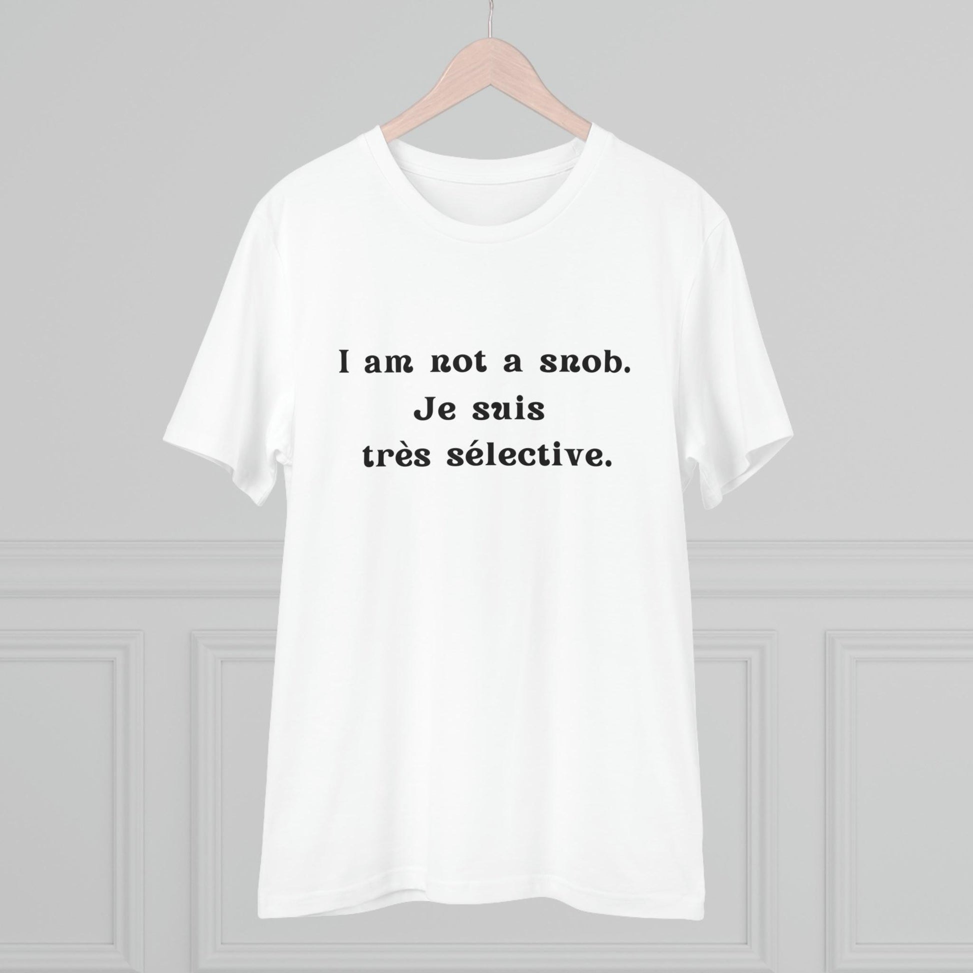 Eco-Friendly Wit: Organic Women's Tee for French Language & Culture Enthusiasts - Print Me Happiness