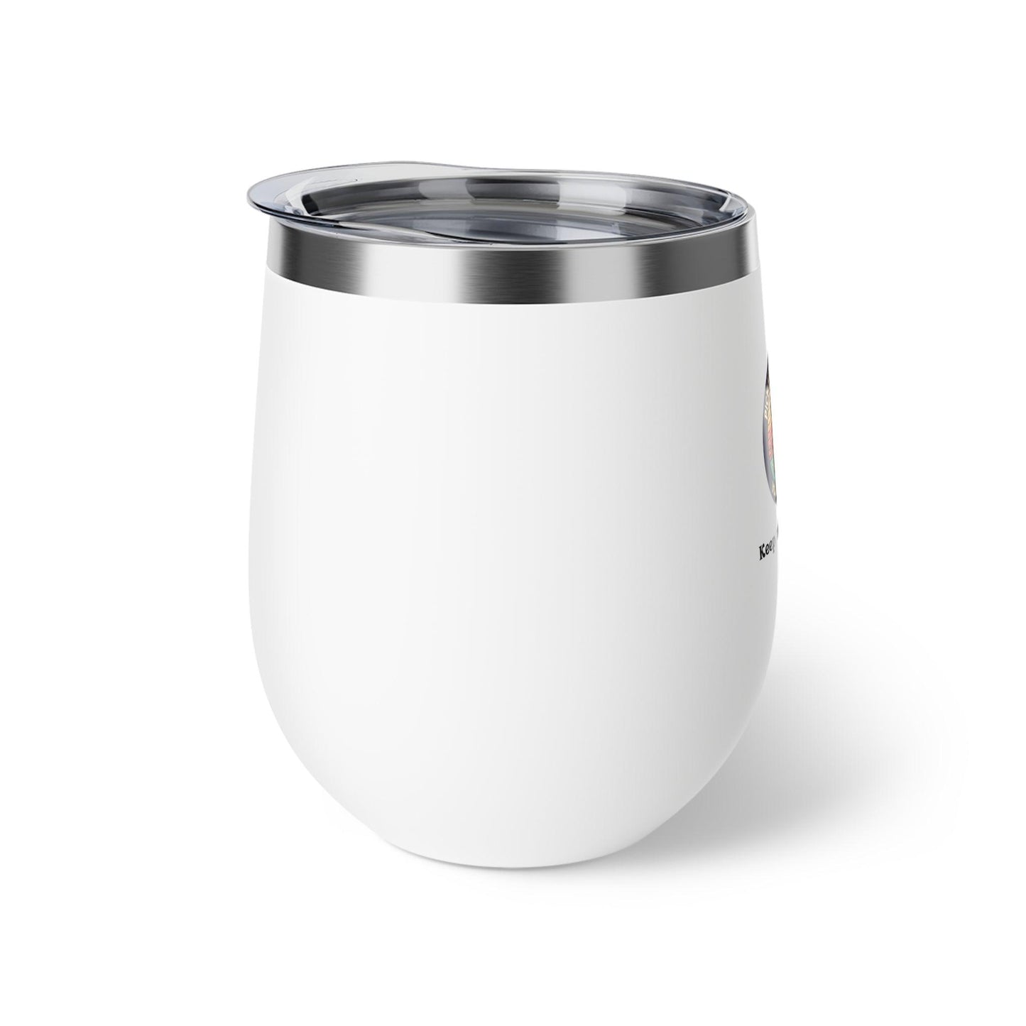 Eco-Warrior Pup: Clean Earth Advocate Copper Vacuum Insulated Wine Tumbler, 12oz- Cold/hot drinks - Print Me Happiness