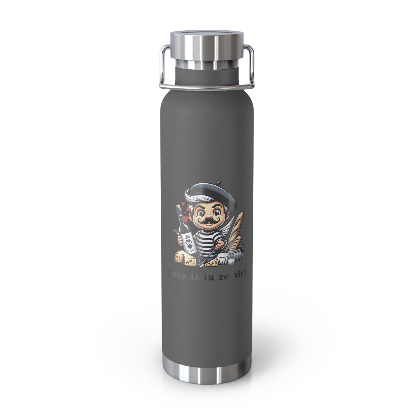 French Cupid's copper insulated bottle