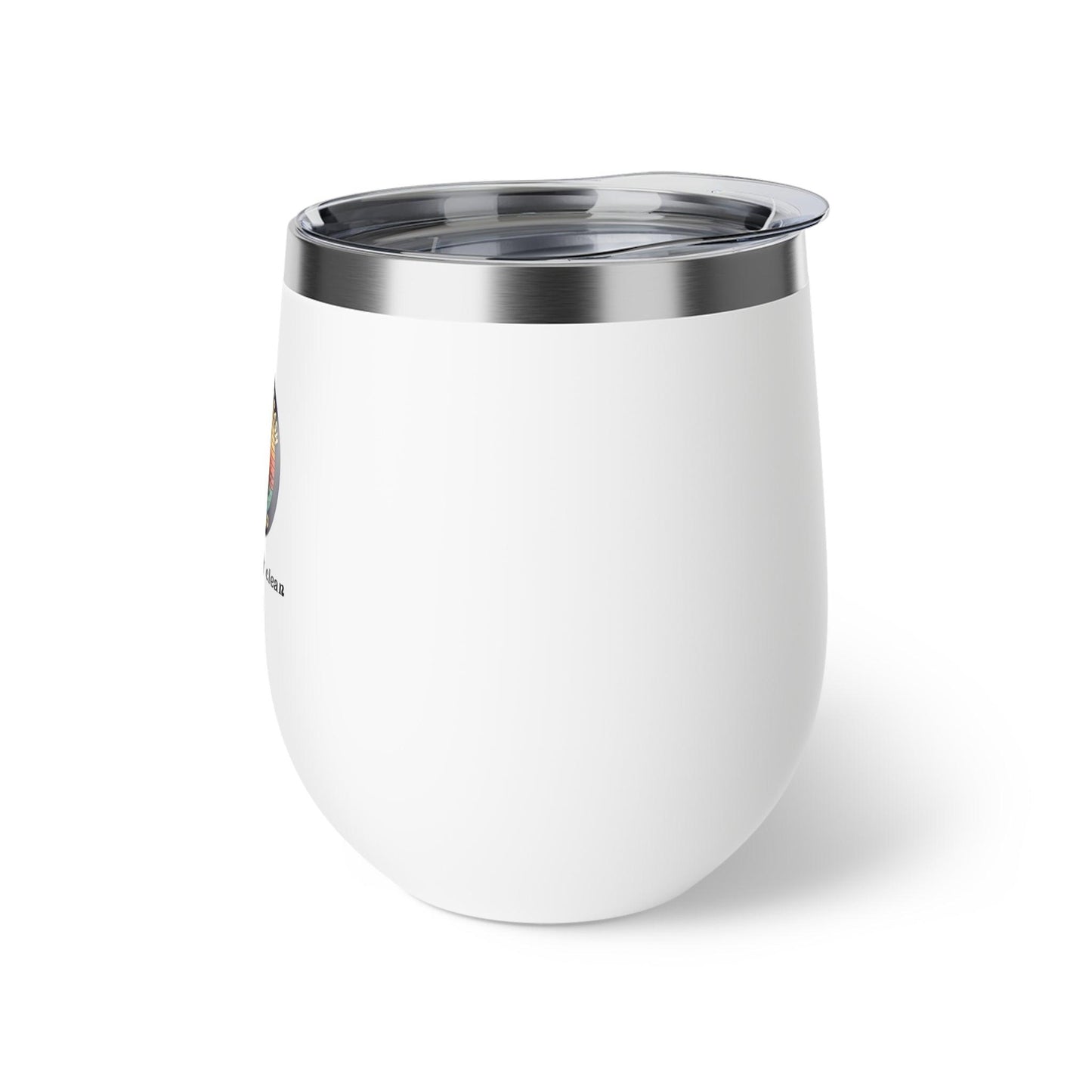 Eco-Warrior Pup: Clean Earth Advocate Copper Vacuum Insulated Wine Tumbler, 12oz- Cold/hot drinks - Print Me Happiness