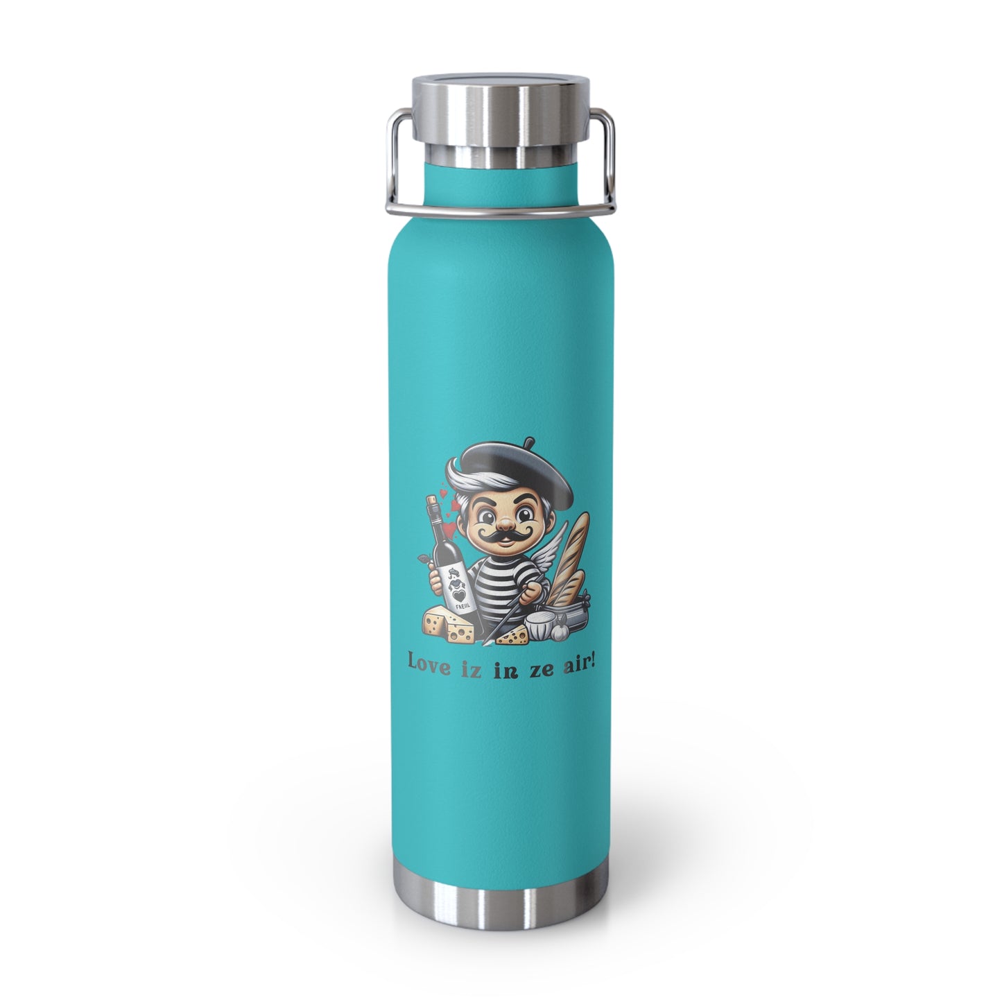 French Cupid's copper insulated bottle