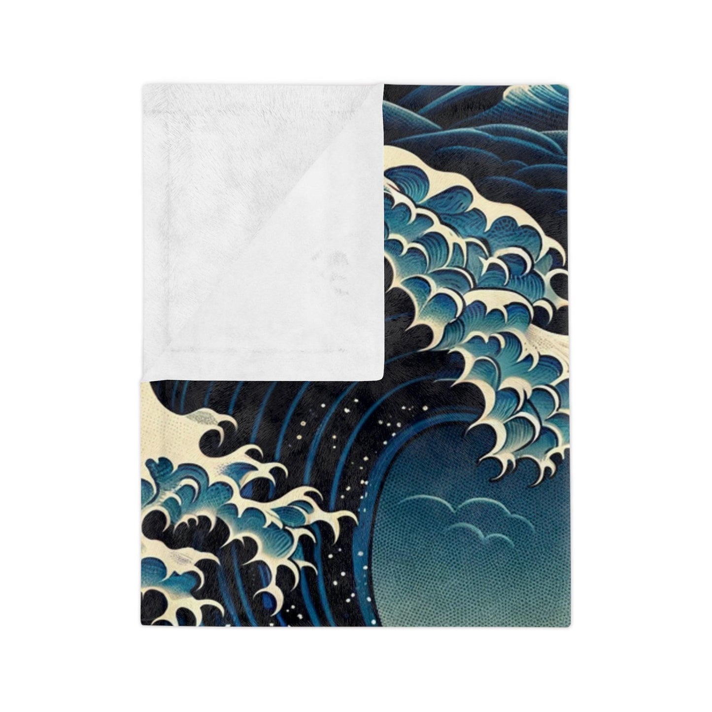 Mystic Samurai at Kanagawa Wave Minky Blanket - Print Me Happiness