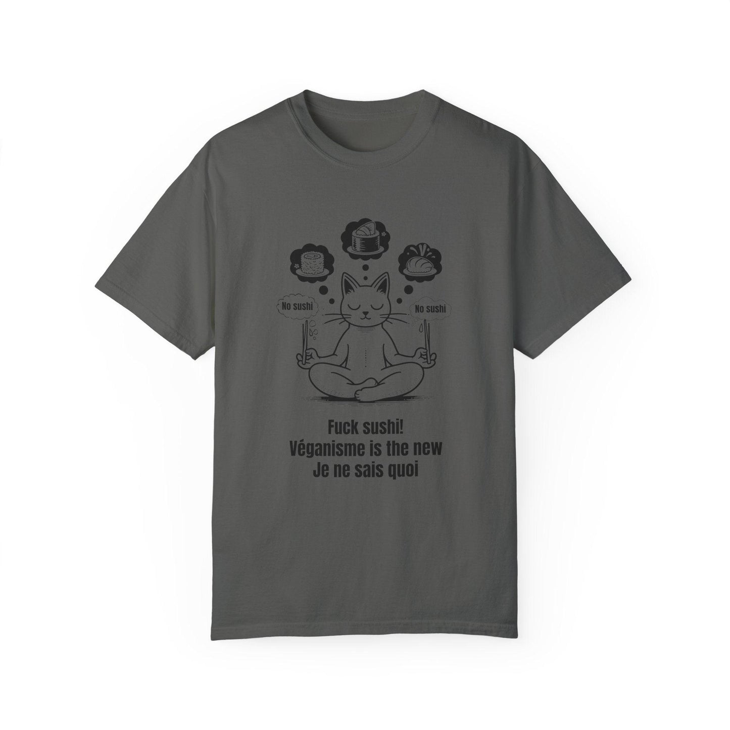 Zen Cat: Vegan Vibes French Edition Unisex T-shirt - Print Me Happiness