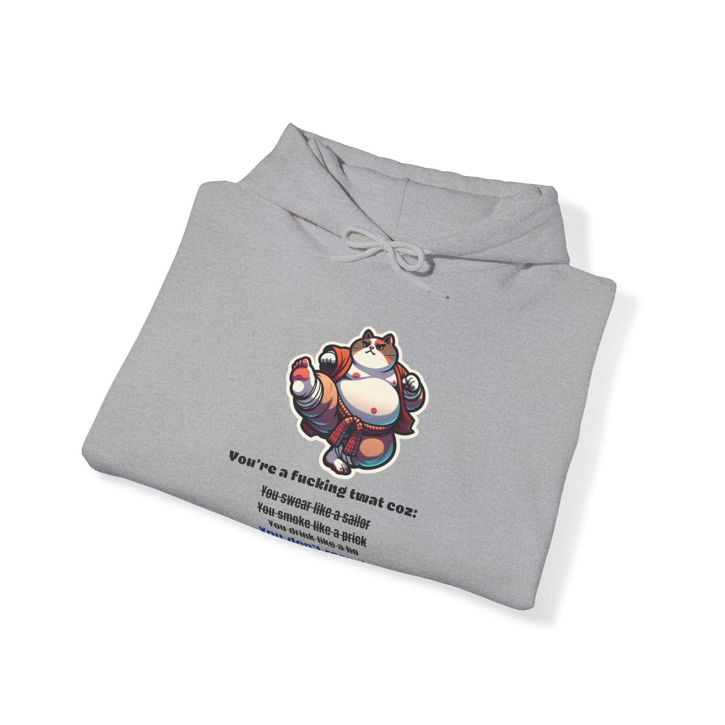 Eco Warrior Cat Hooded Sweatshirt - Embrace Recycling Unisex Heavy Blend™ - Print Me Happiness