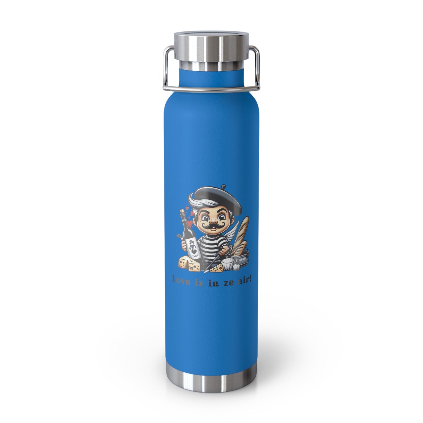 French Cupid's copper insulated bottle