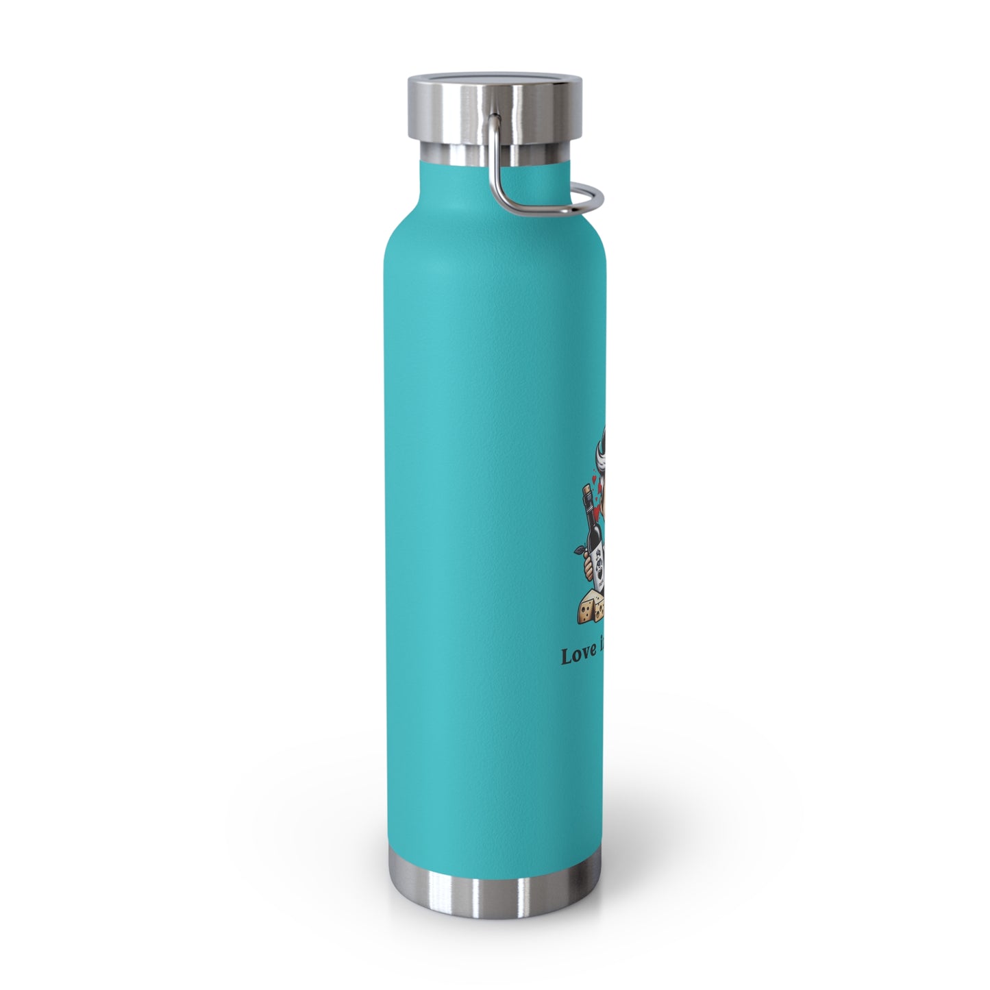 French Cupid's copper insulated bottle