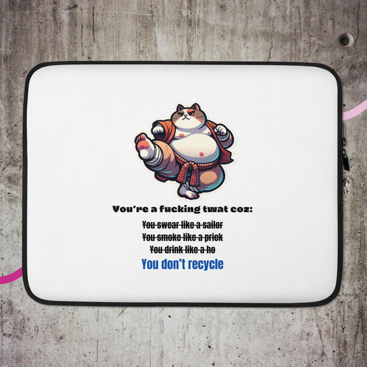 Dojo Cat Eco-Warrior Laptop Sleeve