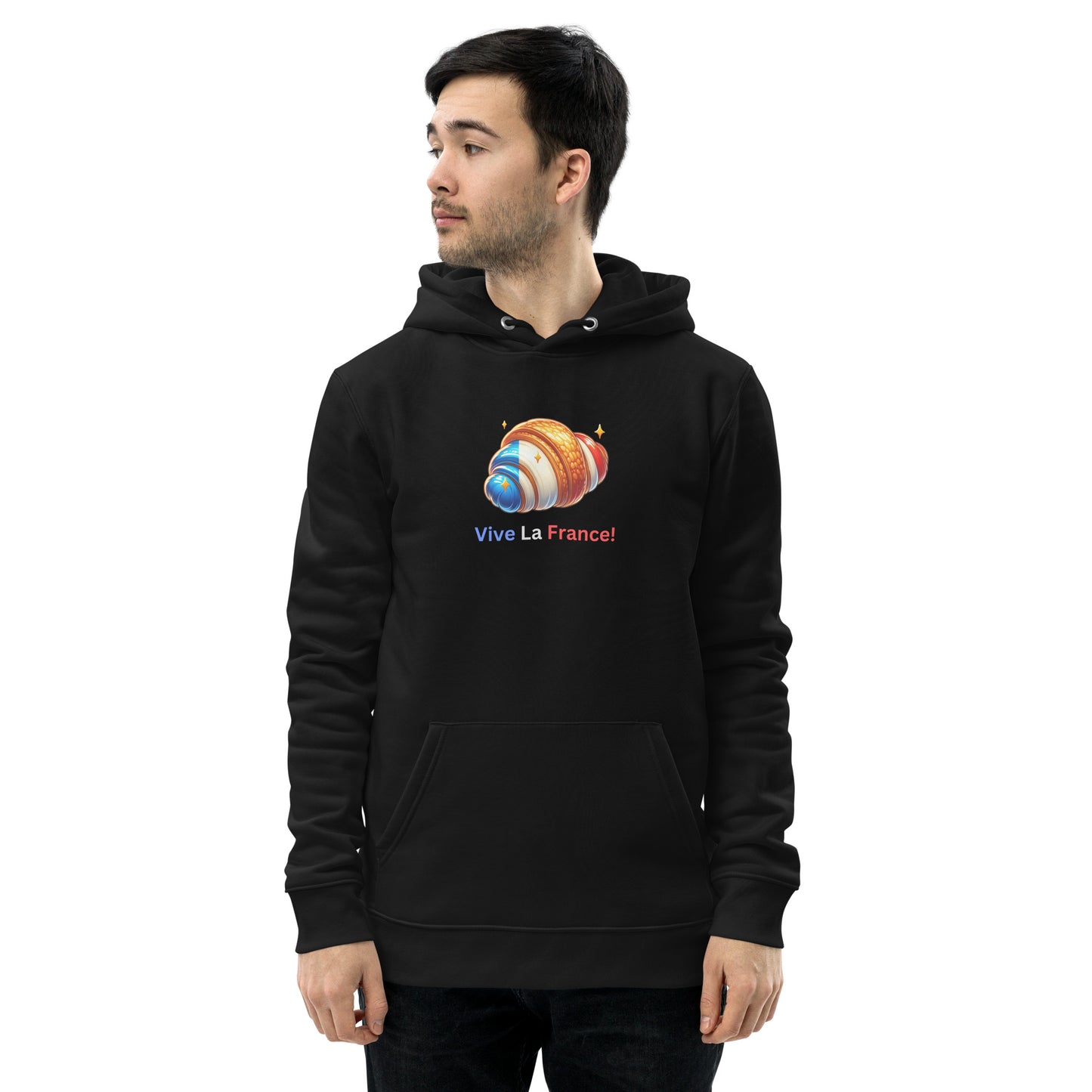 Vive La France! Croissant Unisex Hoodie