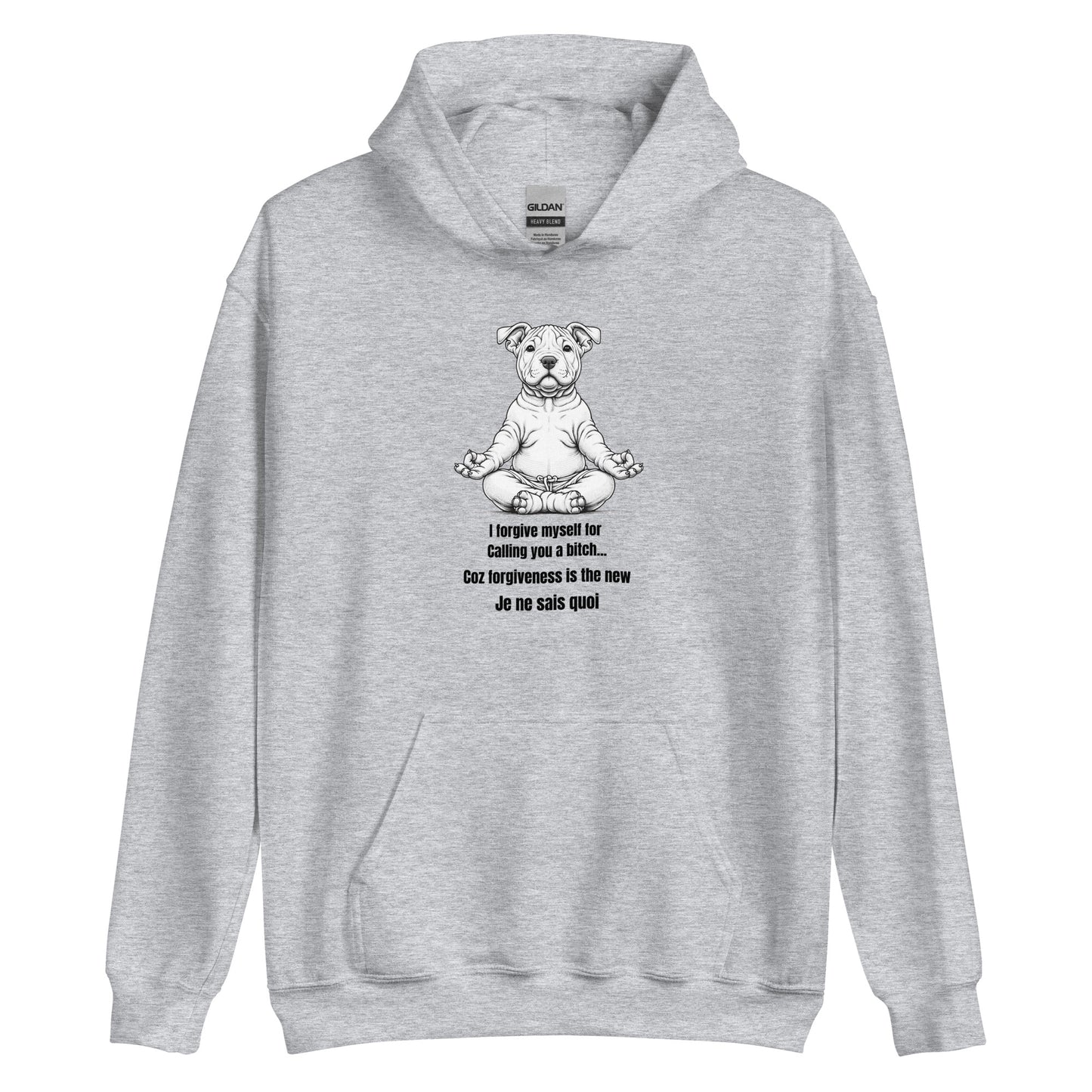 Zen Dog Swearing Mindfulness Unisex Hoodie